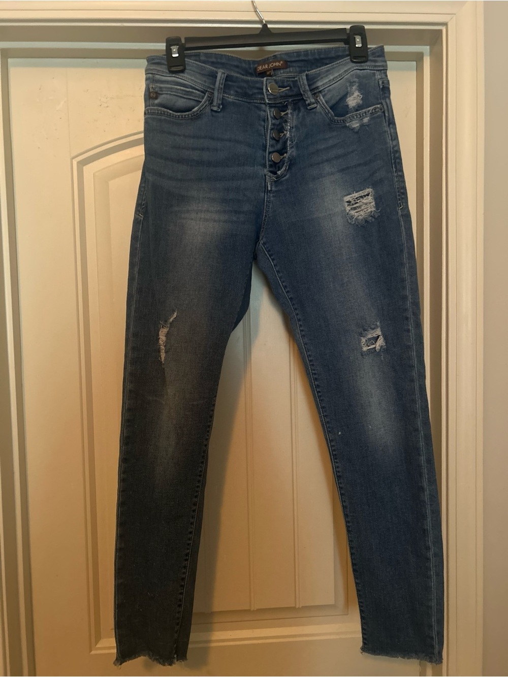 High-Rise Distressed Blue Women’s Jeans